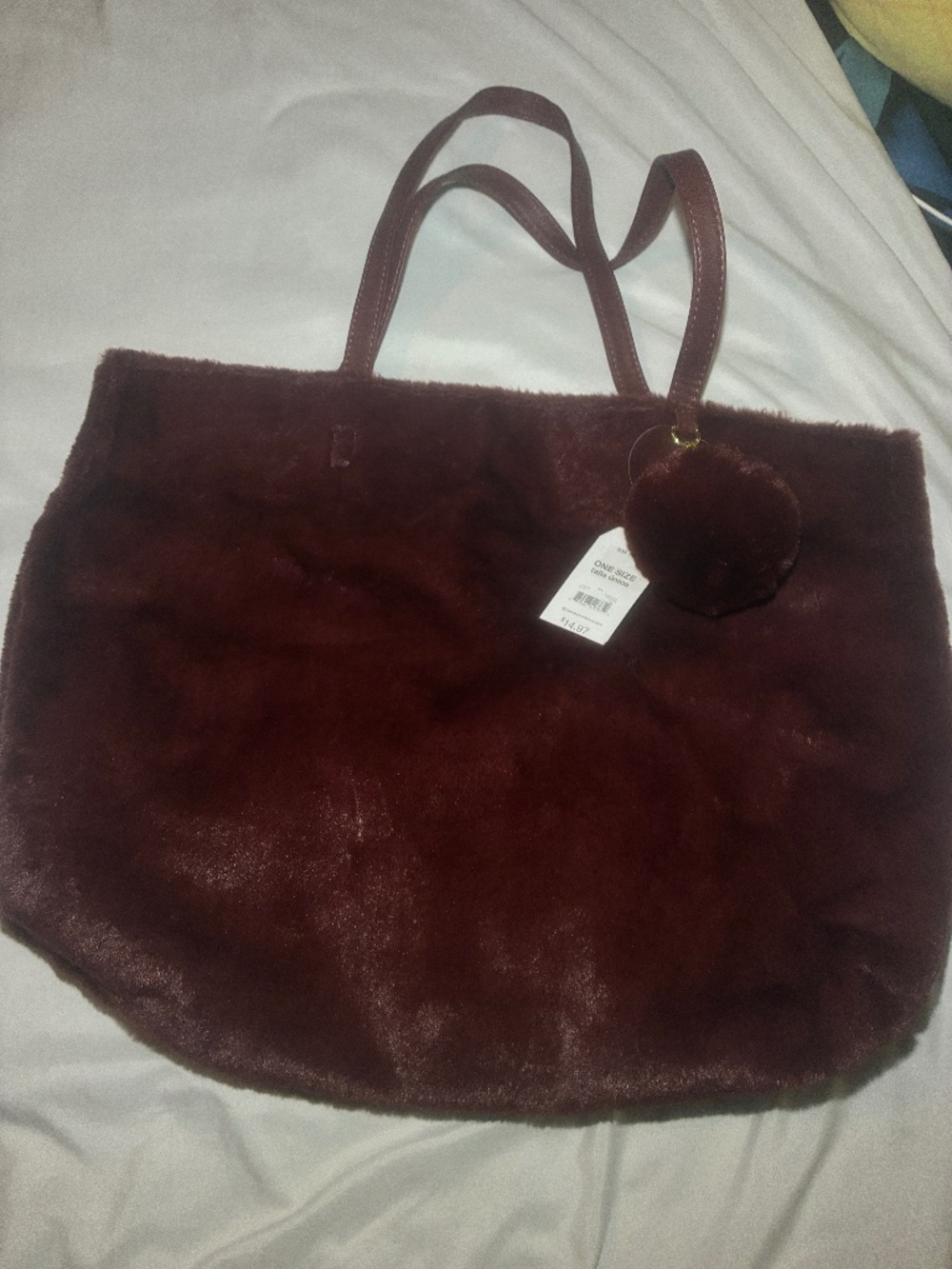 Furry tote bag